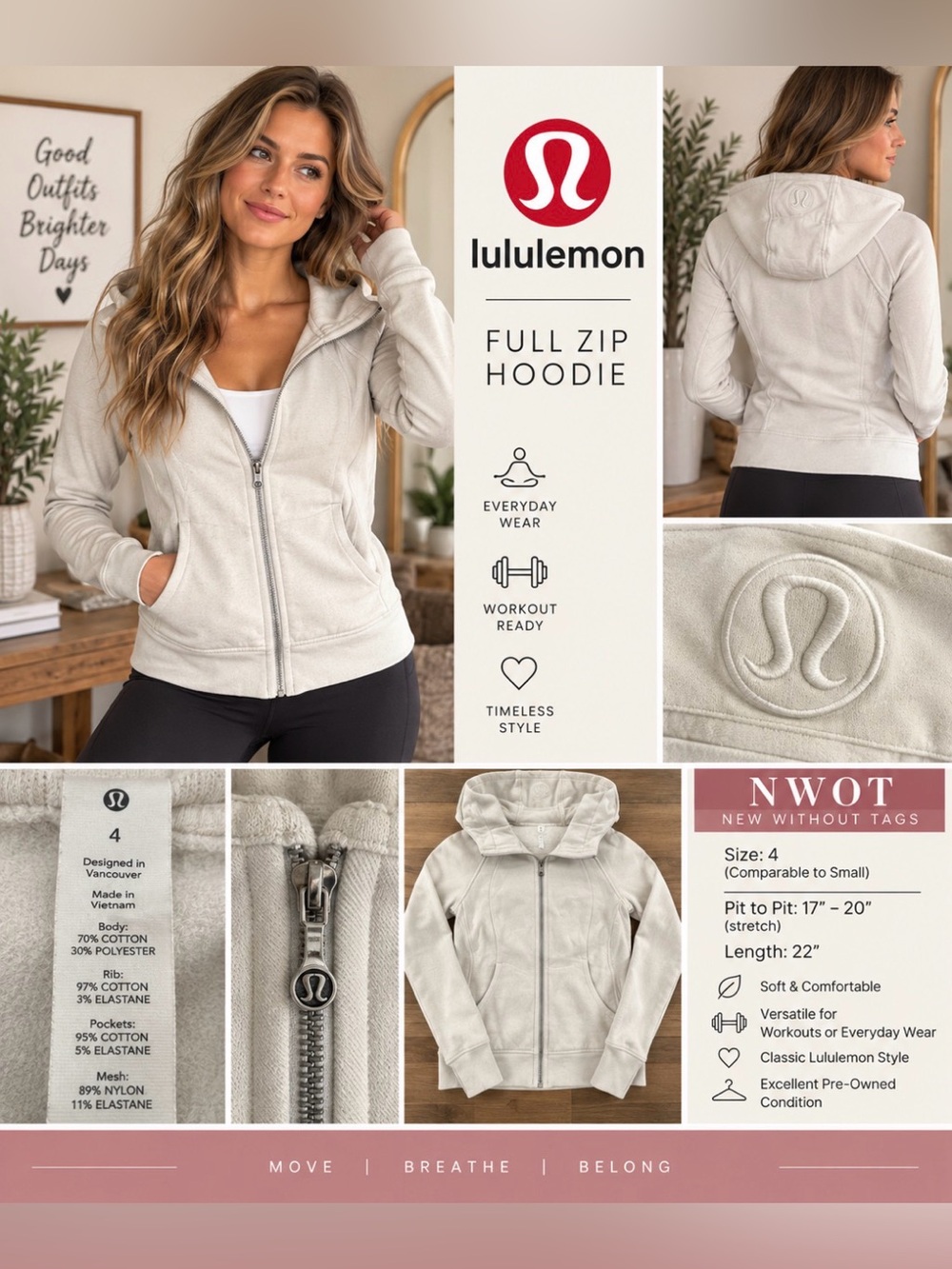 Lululemon scuba full zip hoodie